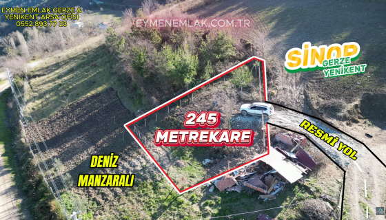 Eymen Emlak'tan GERZE Yenikent Full deniz manzaralı çit çevrili